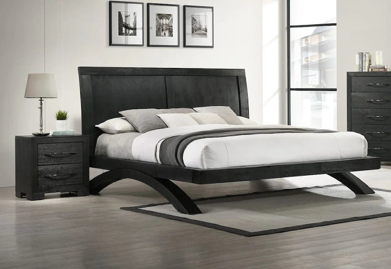 Allan Black Bed – Canales Furniture