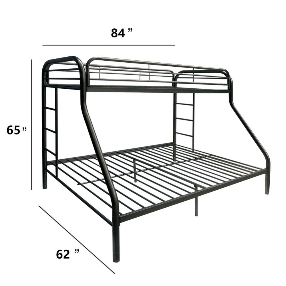 Tritan Twin XL/Queen Bunk Bed - Black