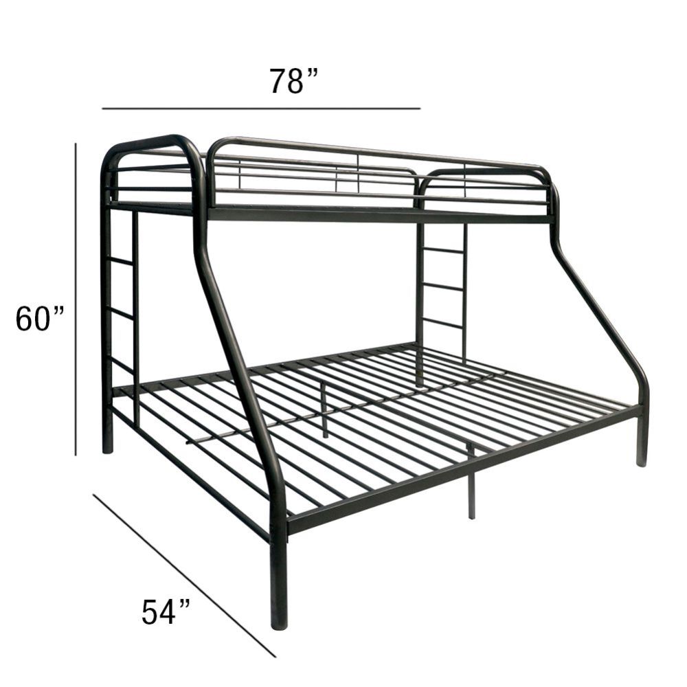 Tritan Twin/Full Bunk Bed - Black