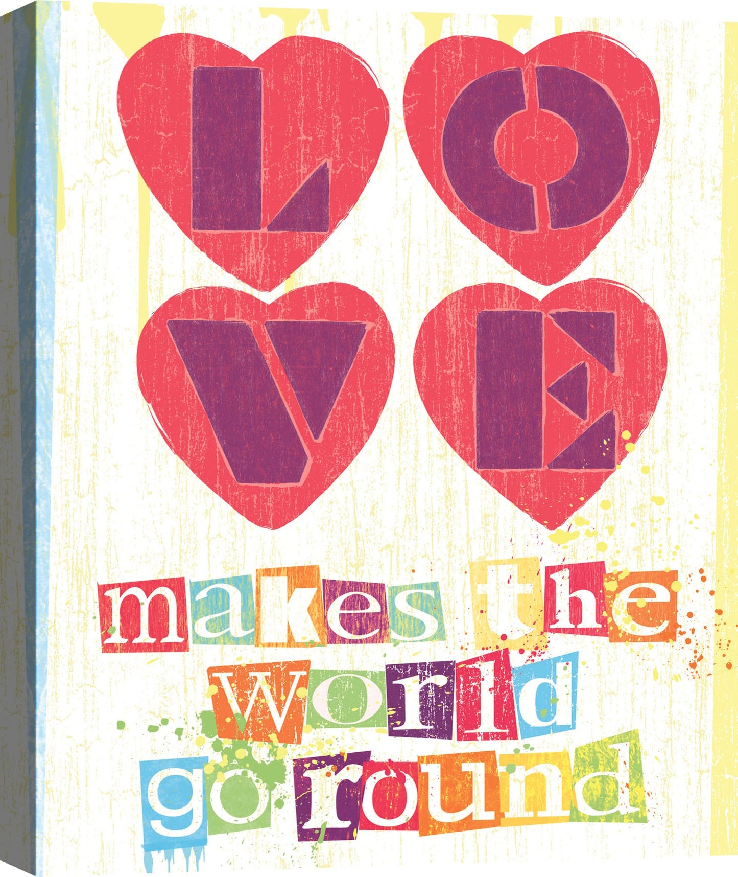 ''Rainbow Love Collage'' Printed Wrapped Canvas