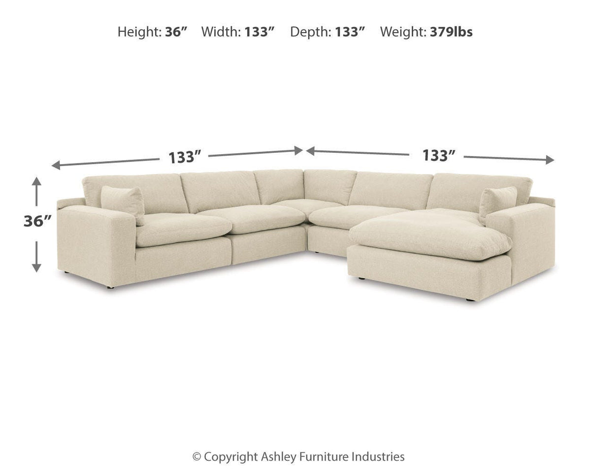Elyza 5-Piece Sectional with Chaise