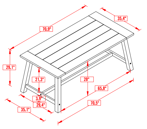 Sierra Eucalyptus Outdoor Table