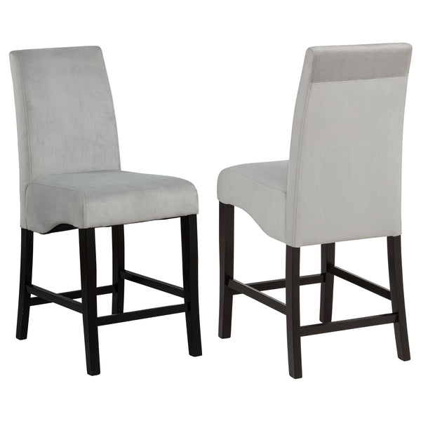 Stanton Grey Velvet Counter Chairs (Set of 2)
