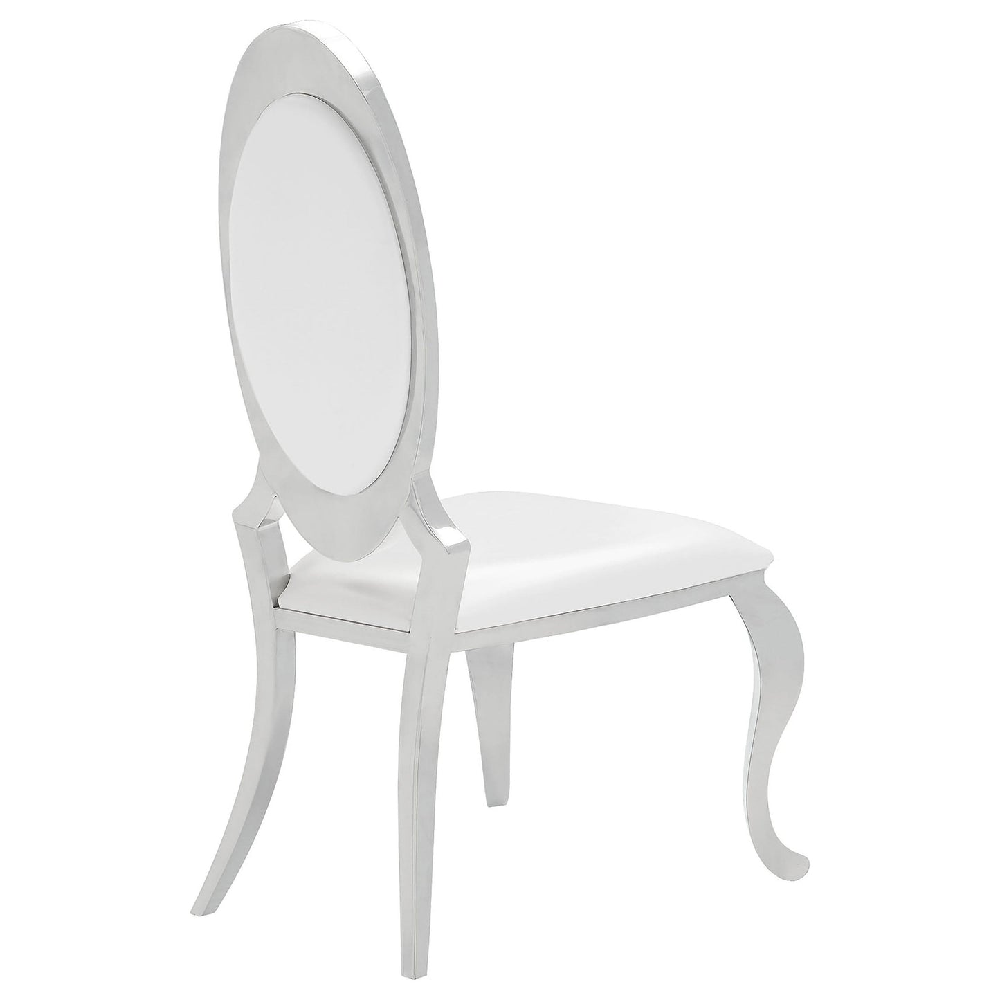 Silla de comedor tapizada Anchorage color crema y blanco (juego de 2)