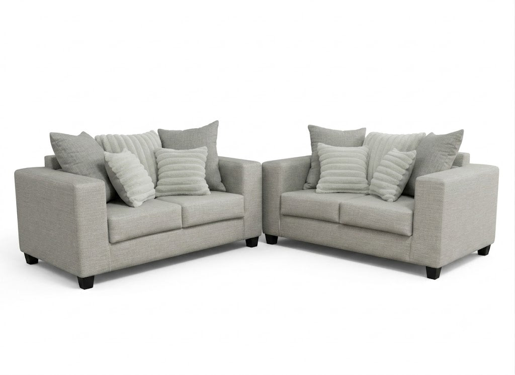 Dallas 2PC Living Room Set in Grey