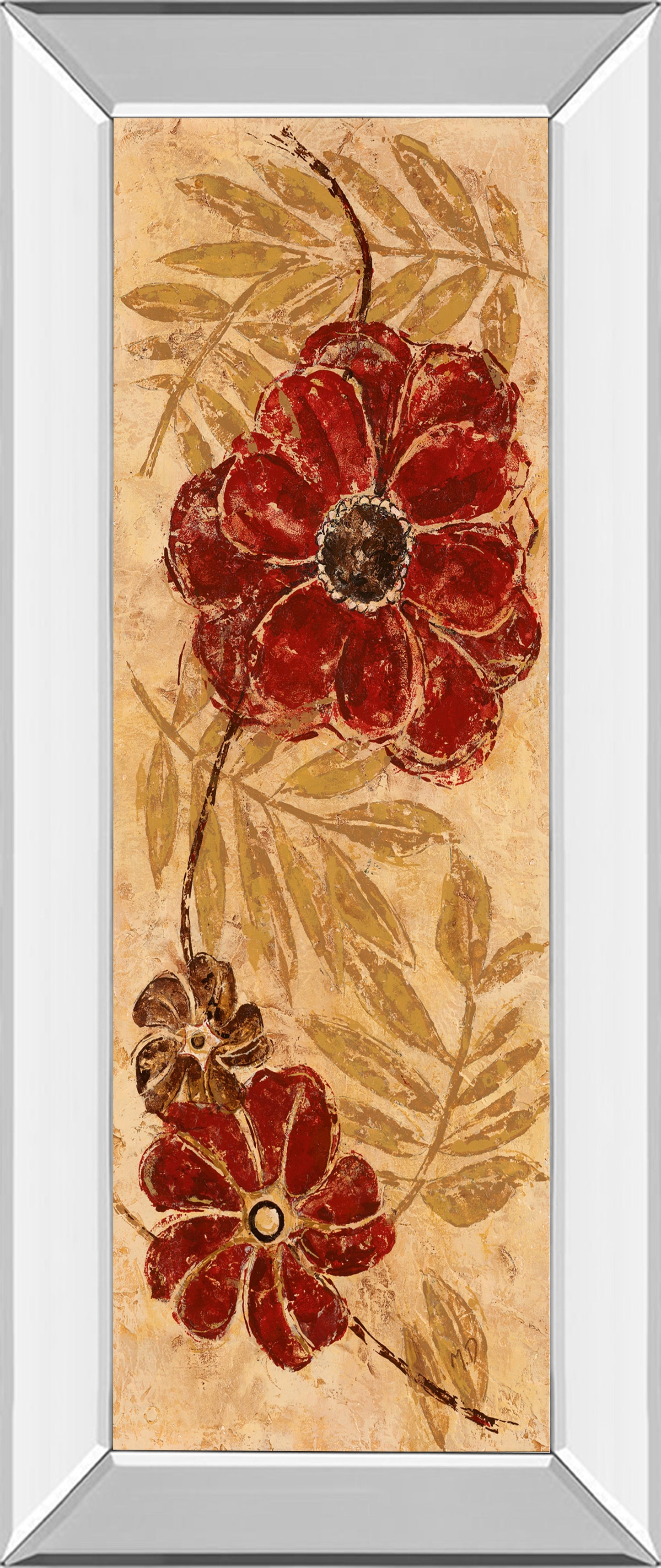 Mirrored Frame Touch Of Honey I By Maria Donovan