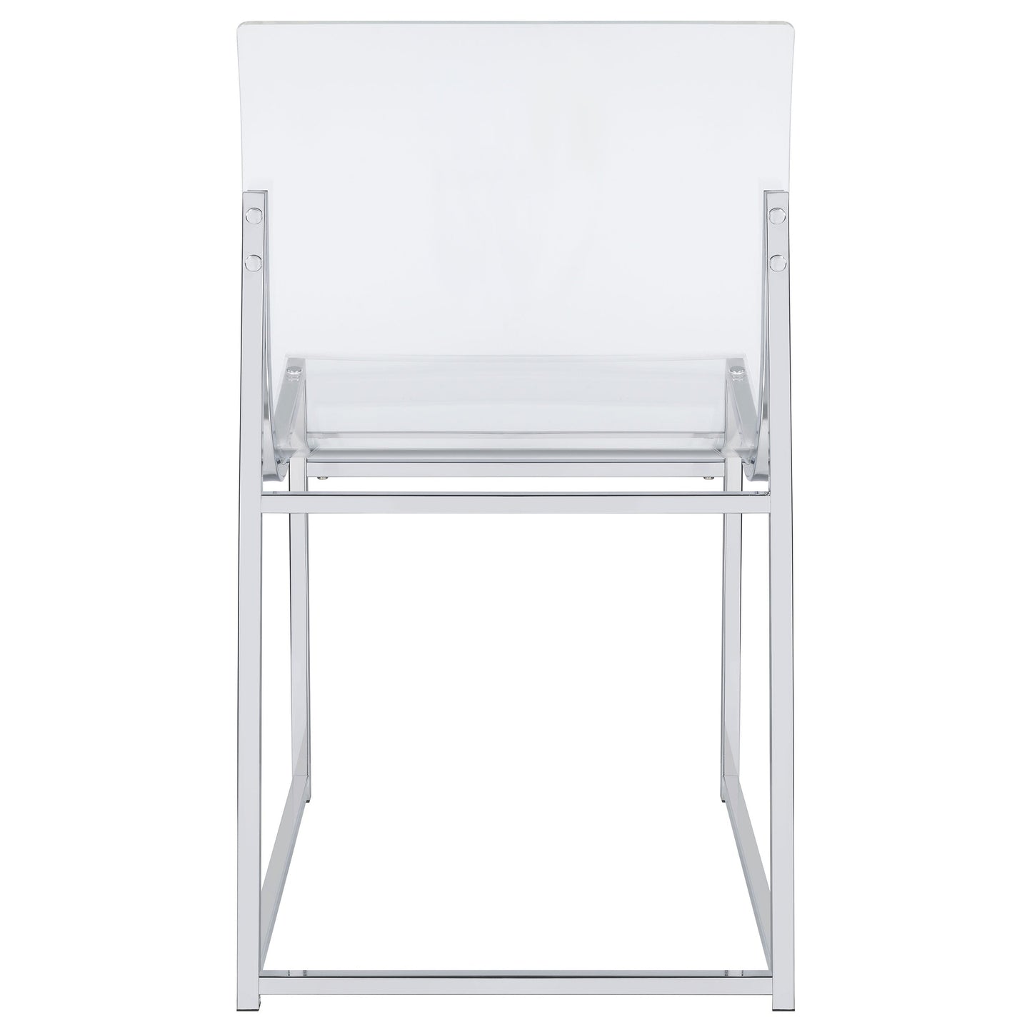 Silla de comedor auxiliar de acrílico Adino (juego de 2)