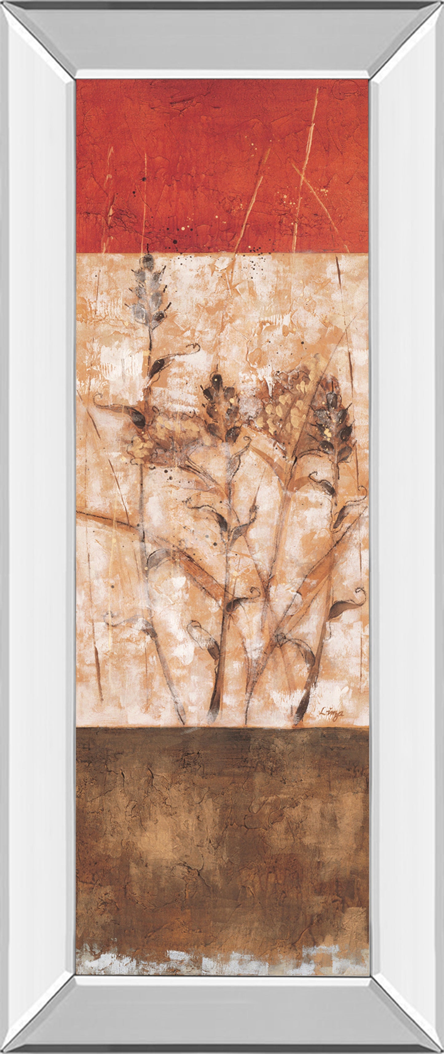 Mirrored Frame Fresco I By Loretta Linza