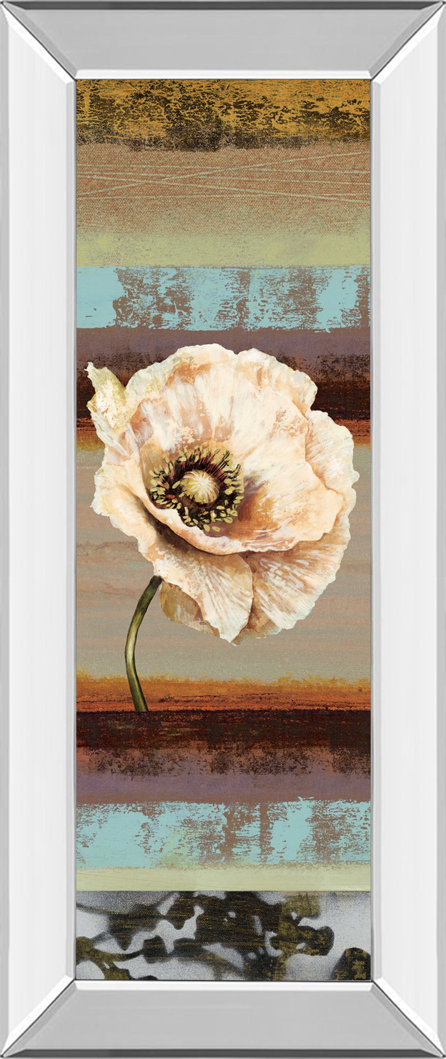 Mirrored Frame Elemental Poppy II By Selina Werbelow