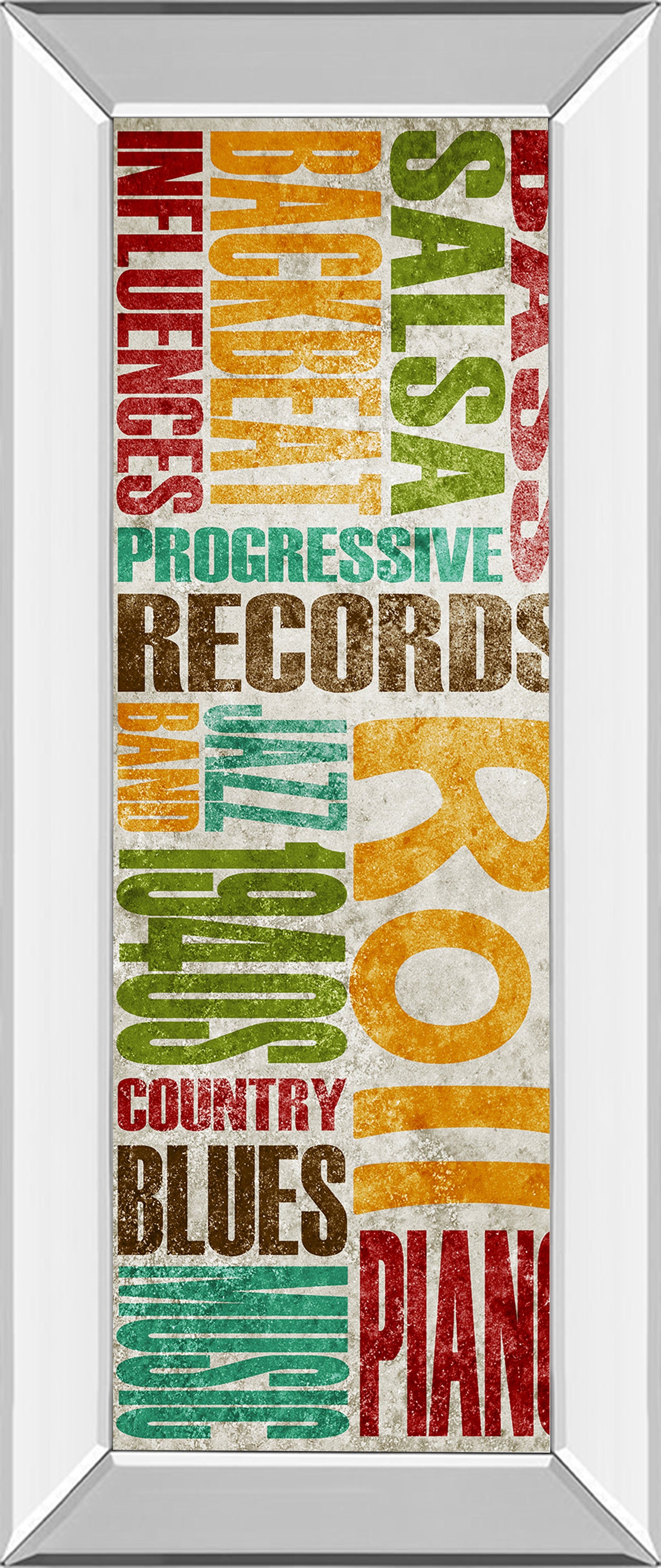 Mirrored Frame Rock & Roll By Sd Graphics Studio