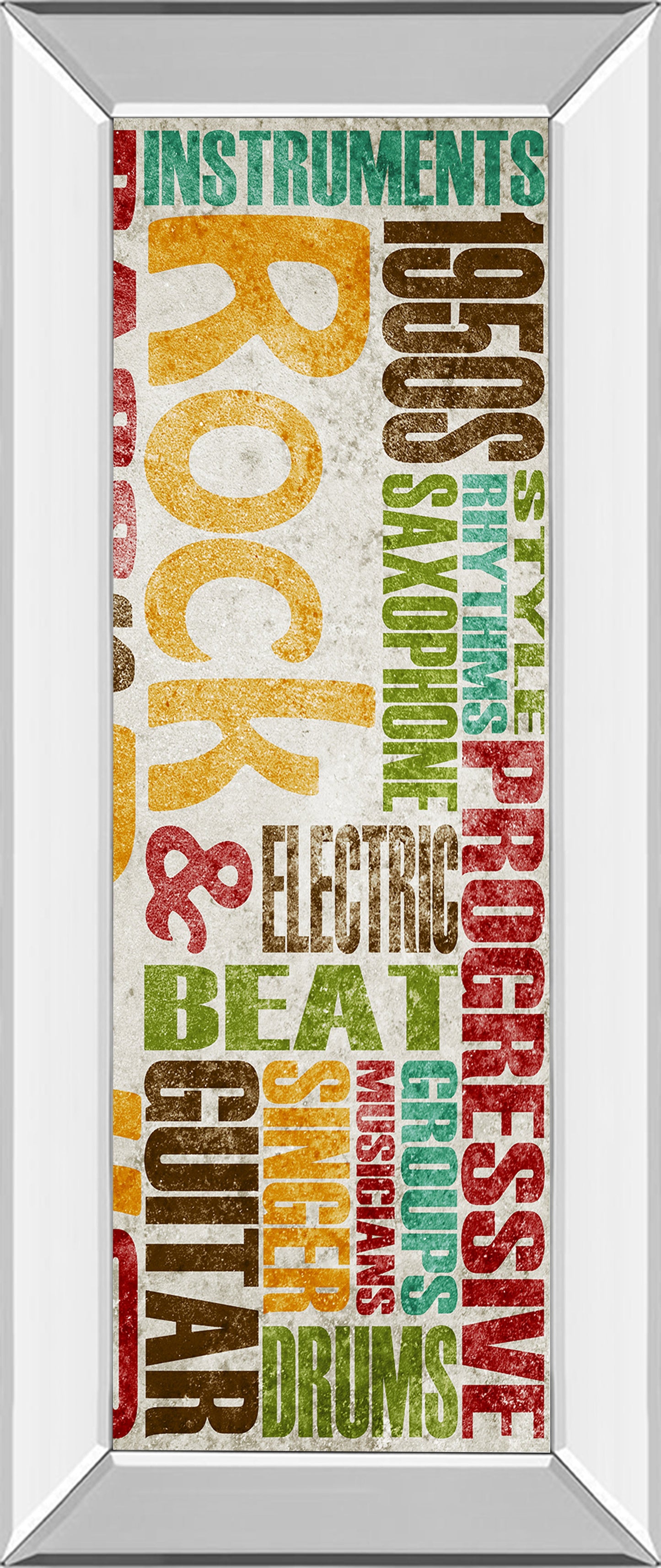 Mirrored Frame Rock & Roll By Sd Graphics Studio