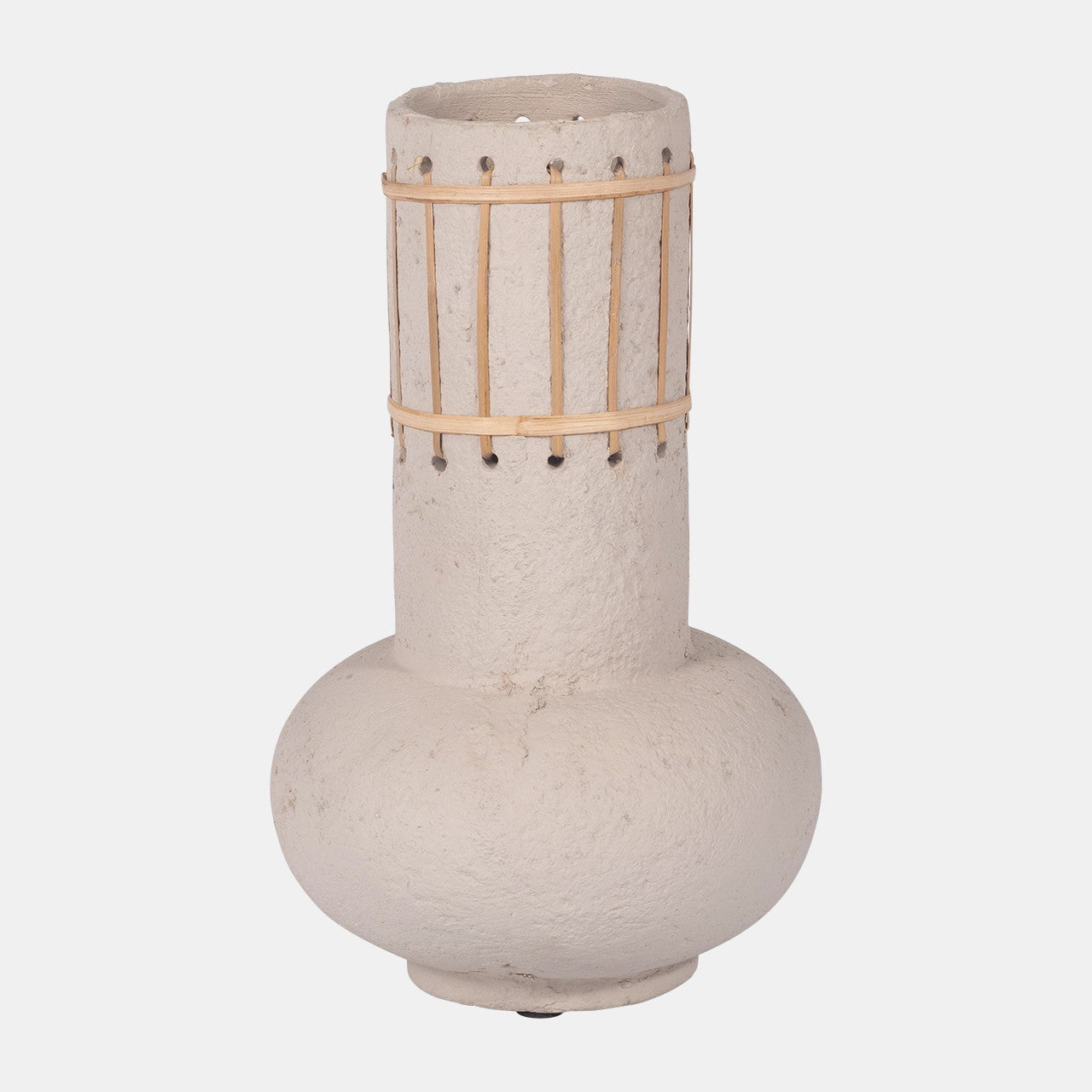 Ecomix, Top Weave Nomad Vase, Ivory