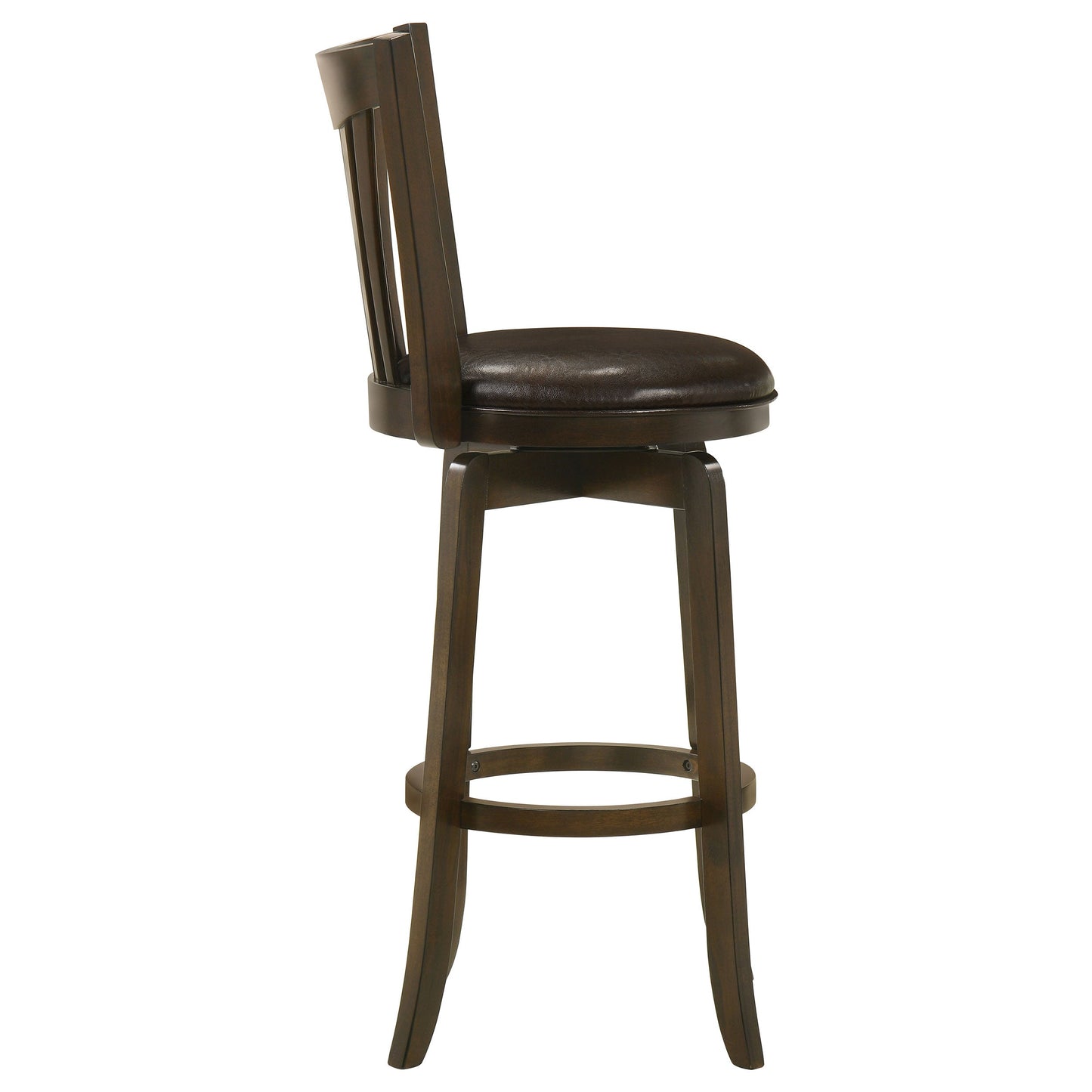 Silla de bar giratoria de altura de mostrador Lambert Wood en cerezo oscuro
