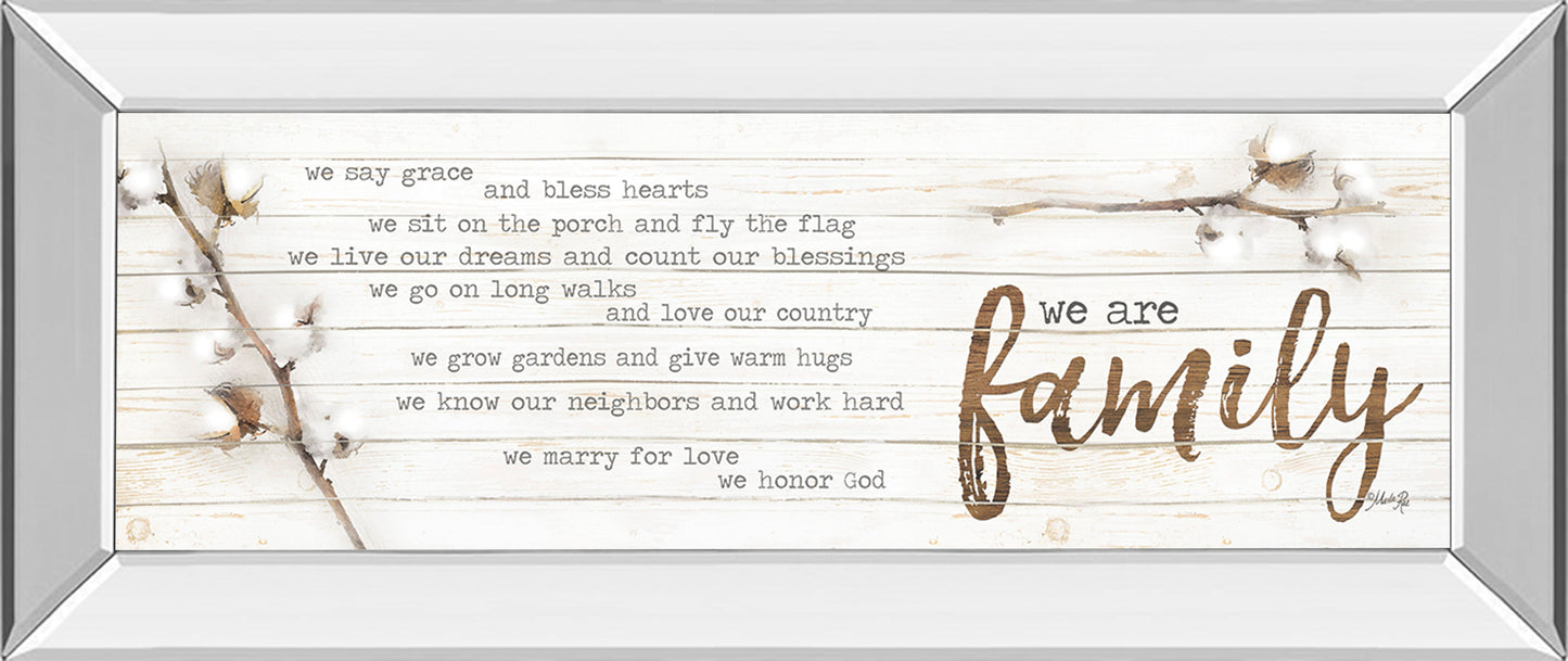 Mirrored Frame We Are Family By Marla Rae