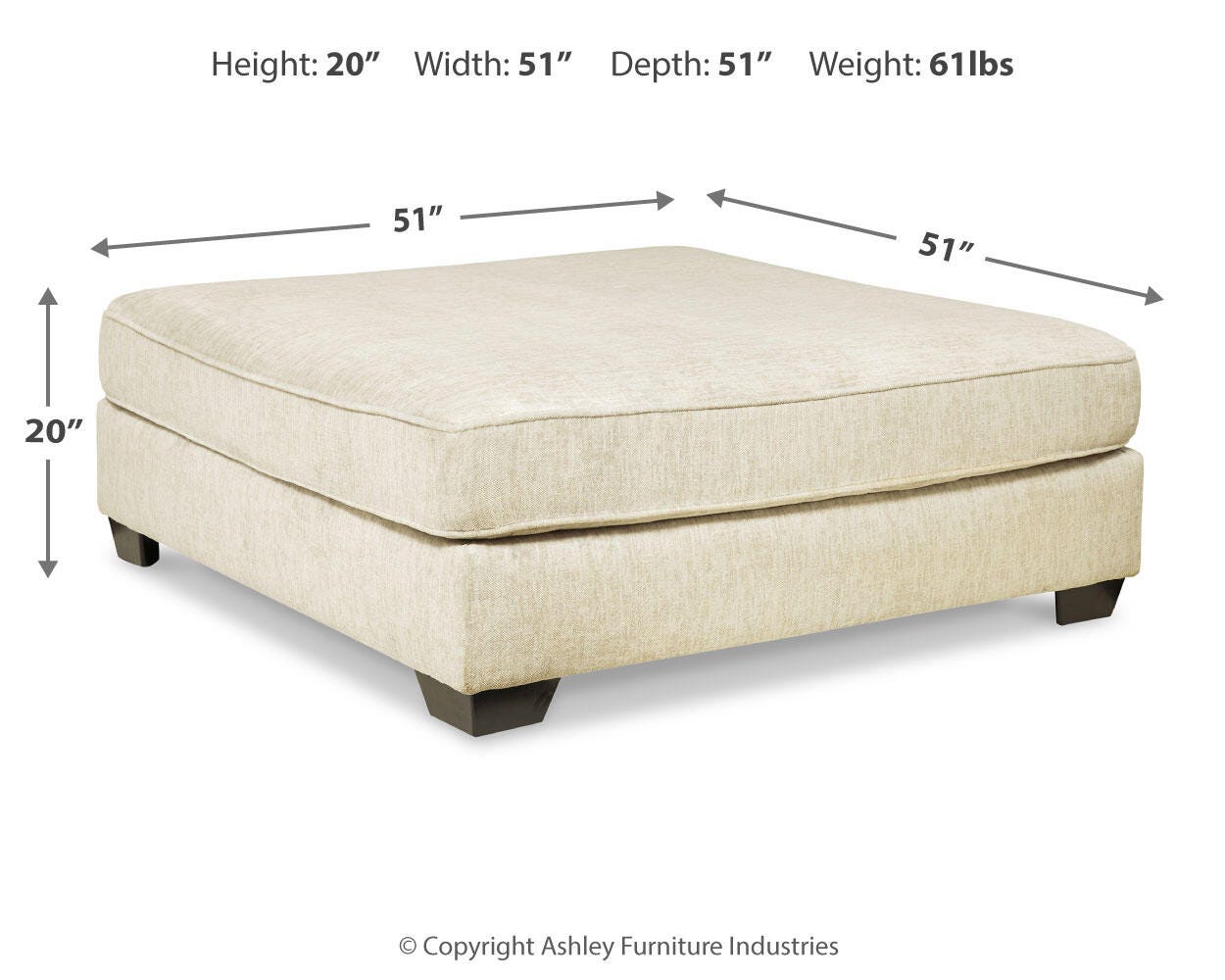 Rawcliffe Oversized Accent Ottoman