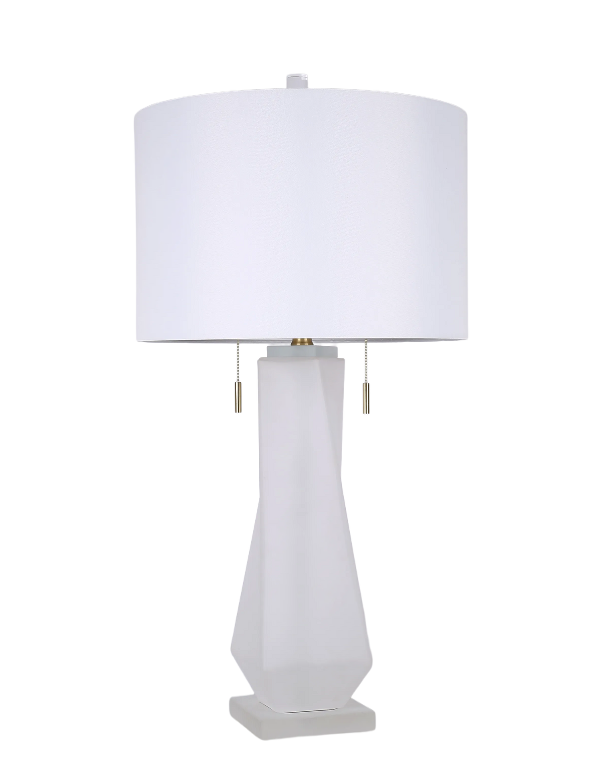 Faceted Frost Art Glass & Frosted Crystal Table Lamp (Case Pack 2)