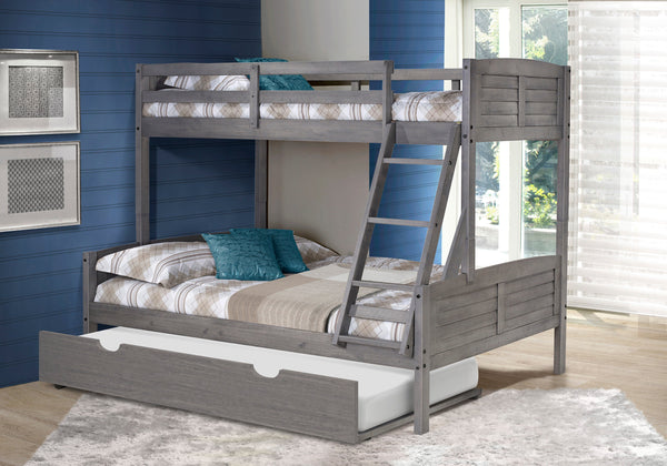 Louver Twin over Full Bunkbed with Twin Trundle