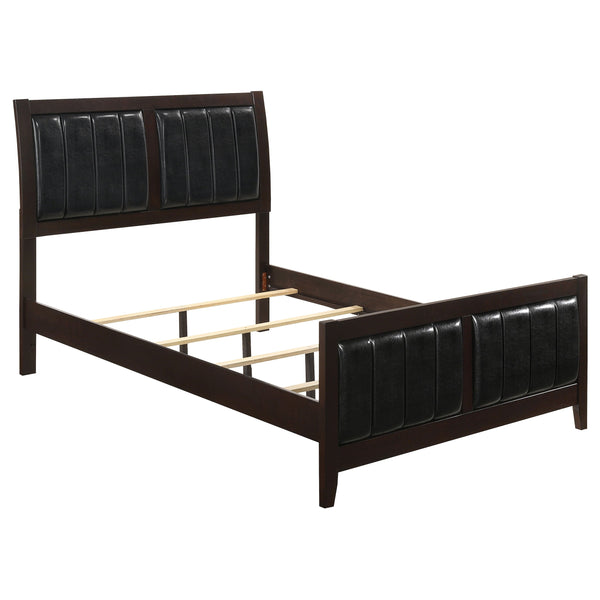 Cama Carlton con paneles de madera – Acabado capuchino