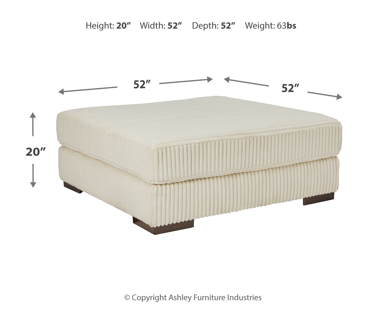 Lindyn Oversized Accent Ottoman