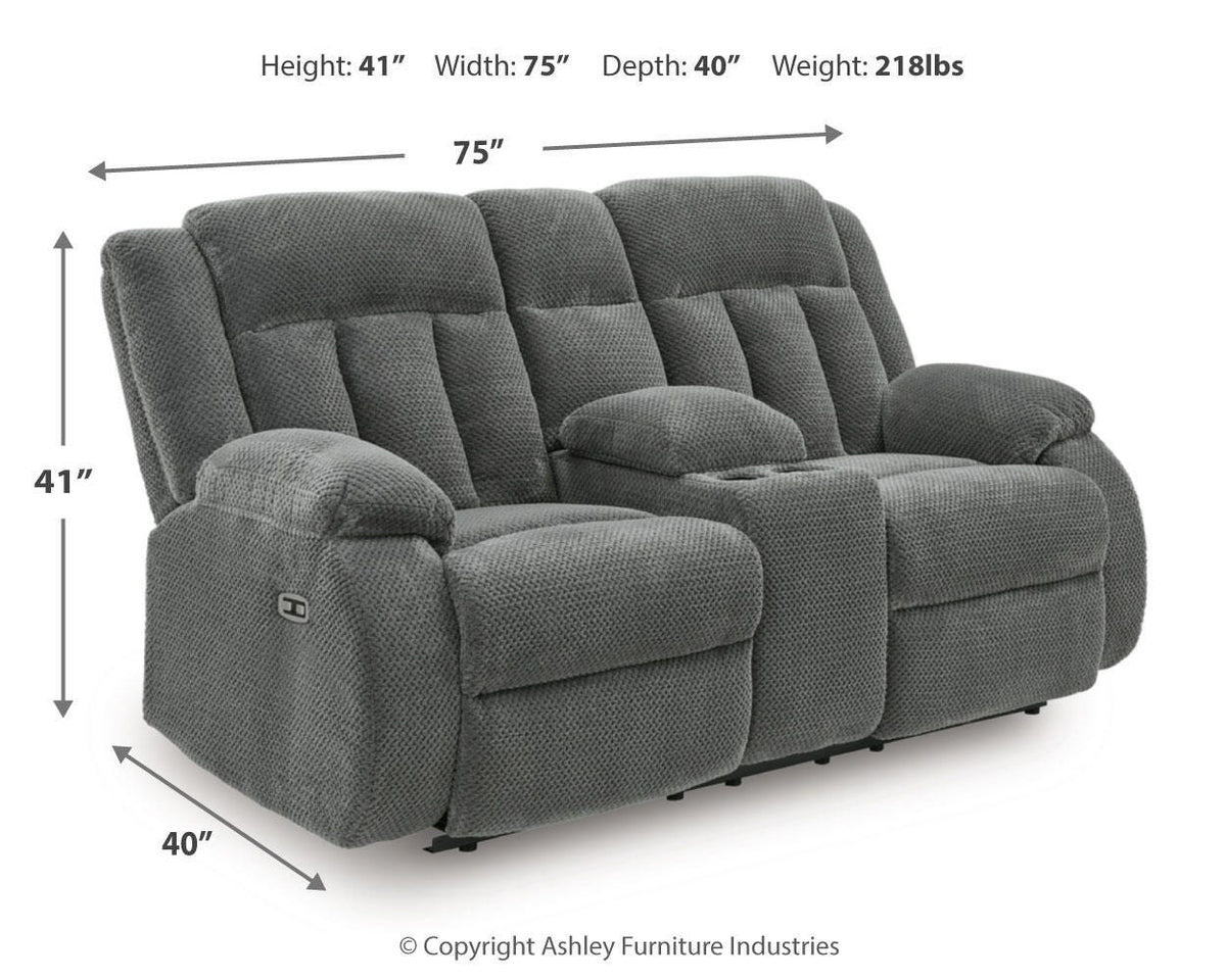 Greely Bend DBL REC PWR Loveseat w/Console