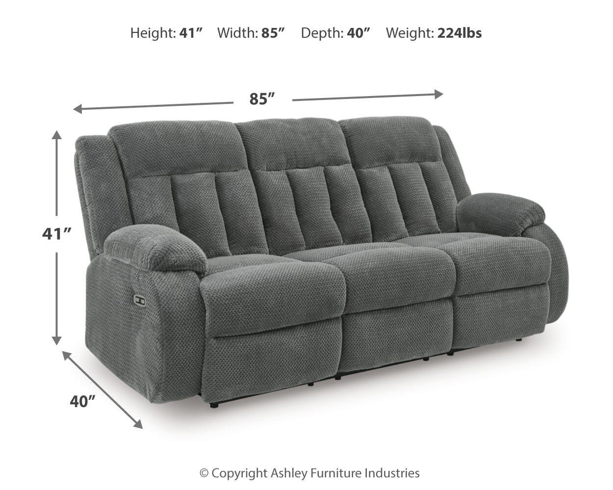 Greely Bend REC PWR Sofa w/Drop Down Table