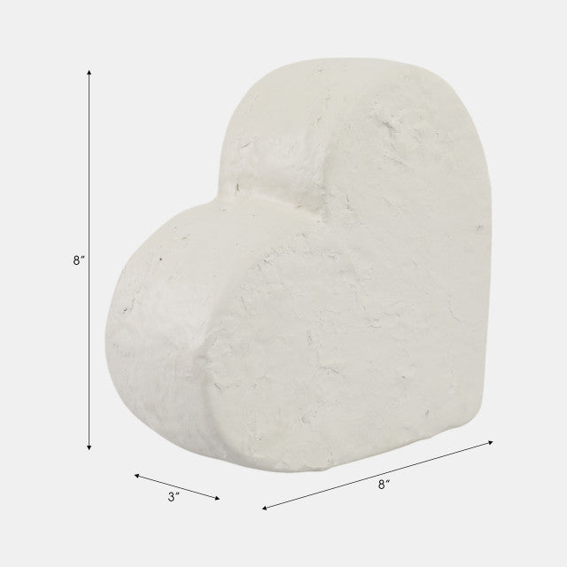 8x8" Textured Ecomix Heart, Ivory