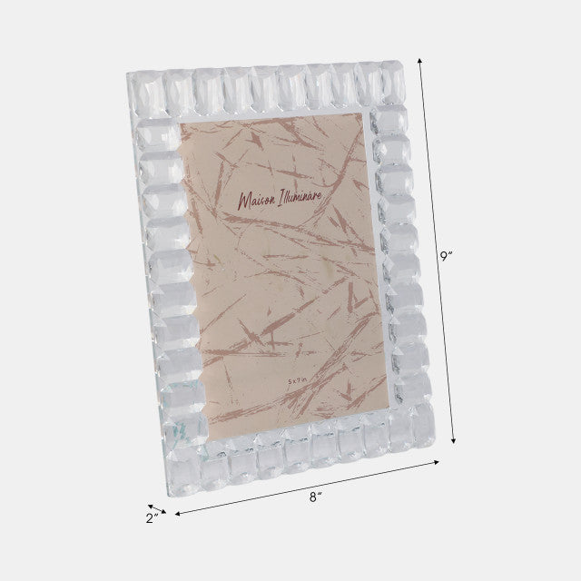 5x7 Beveled Edge Crystal Photo Frame, Clear
