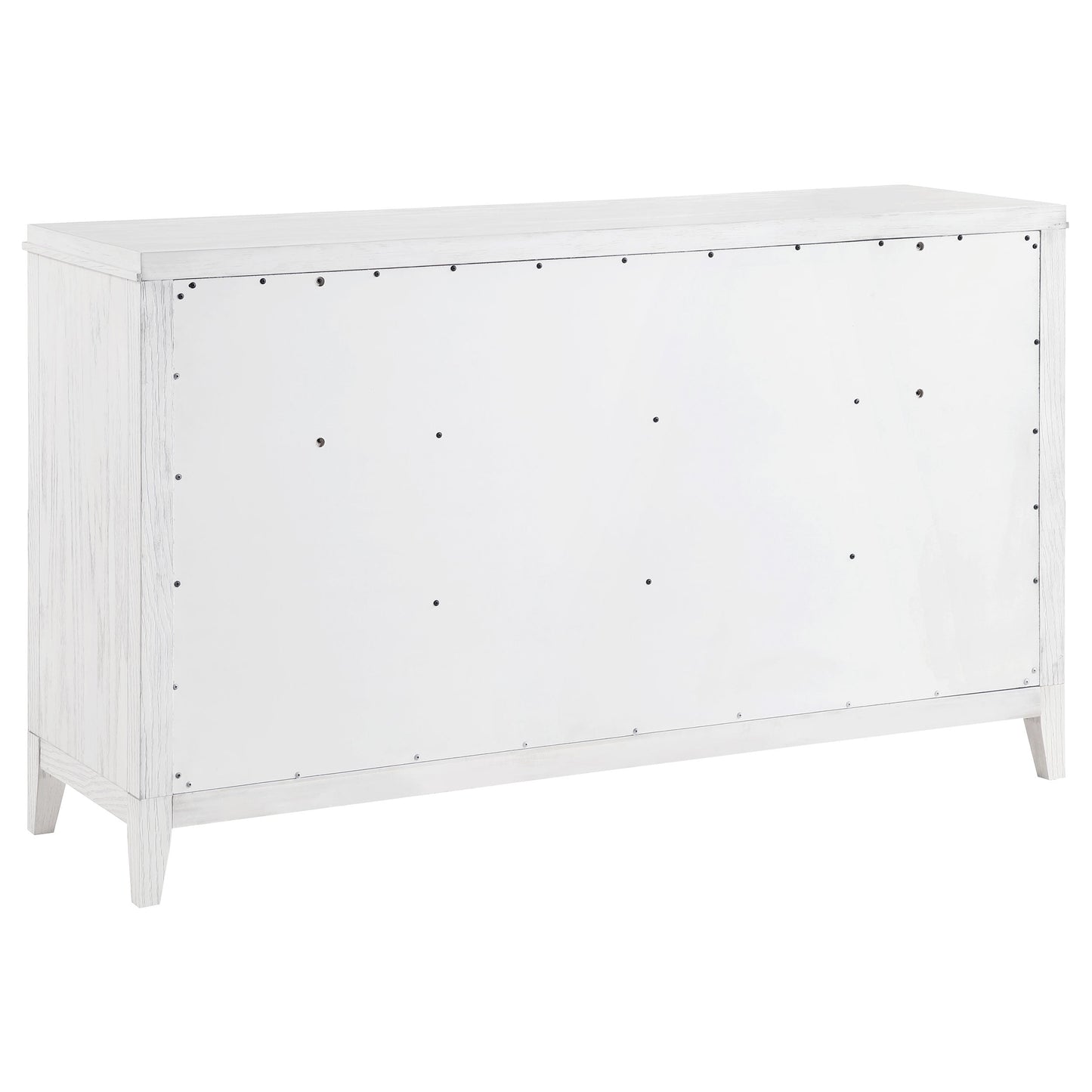 Juego de dormitorio Marielle Cal King en blanco desgastado