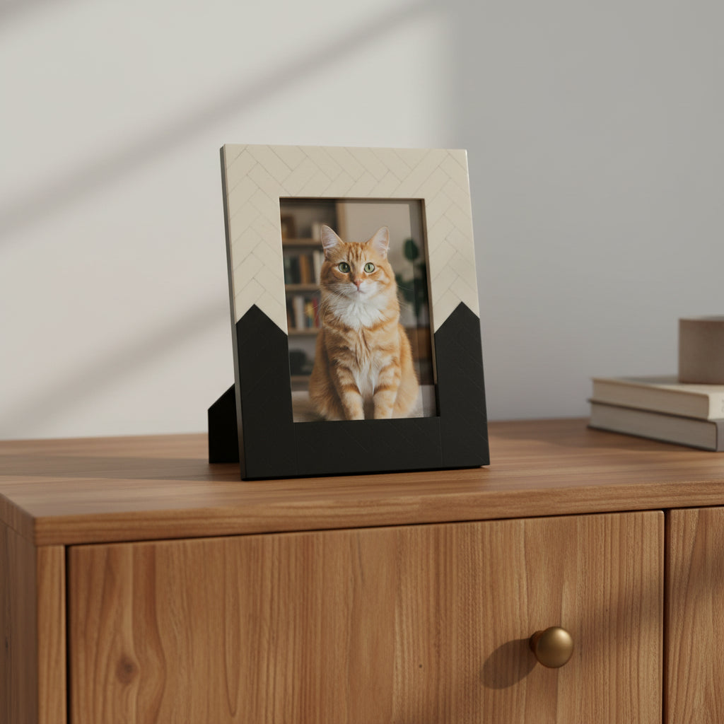 Lámpara de mesa de mármol Odina de 27 pulgadas, color negro y blanco