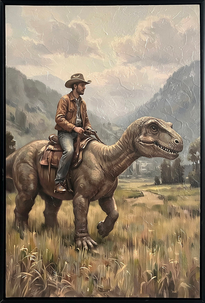 Jurassic Trail II Textured Canvas in Frame