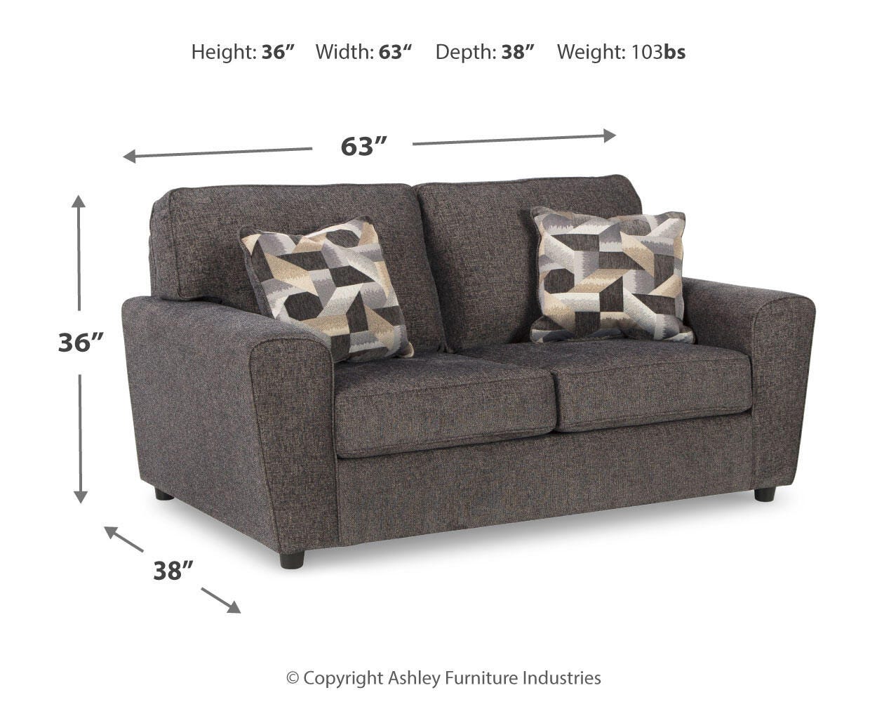 Cascilla Slate Loveseat