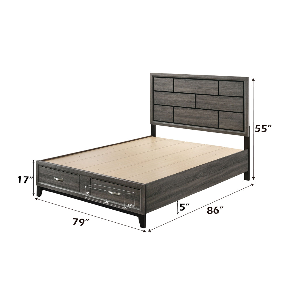 Valdemar Eastern King Bed W/Storage