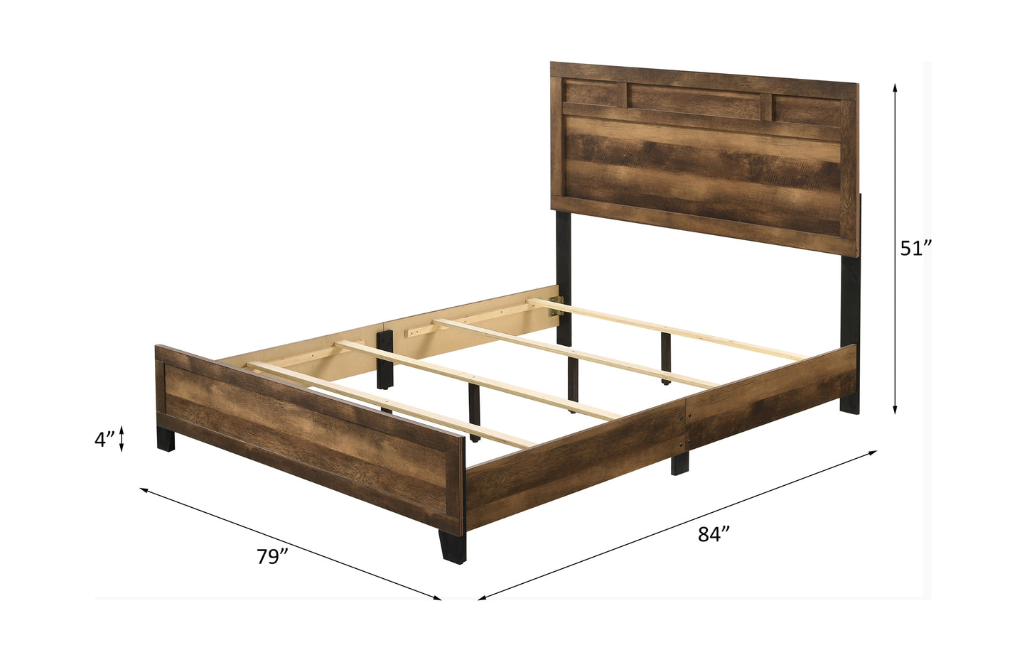 Morales Rustic Bed Charm with Built-In Functionality
