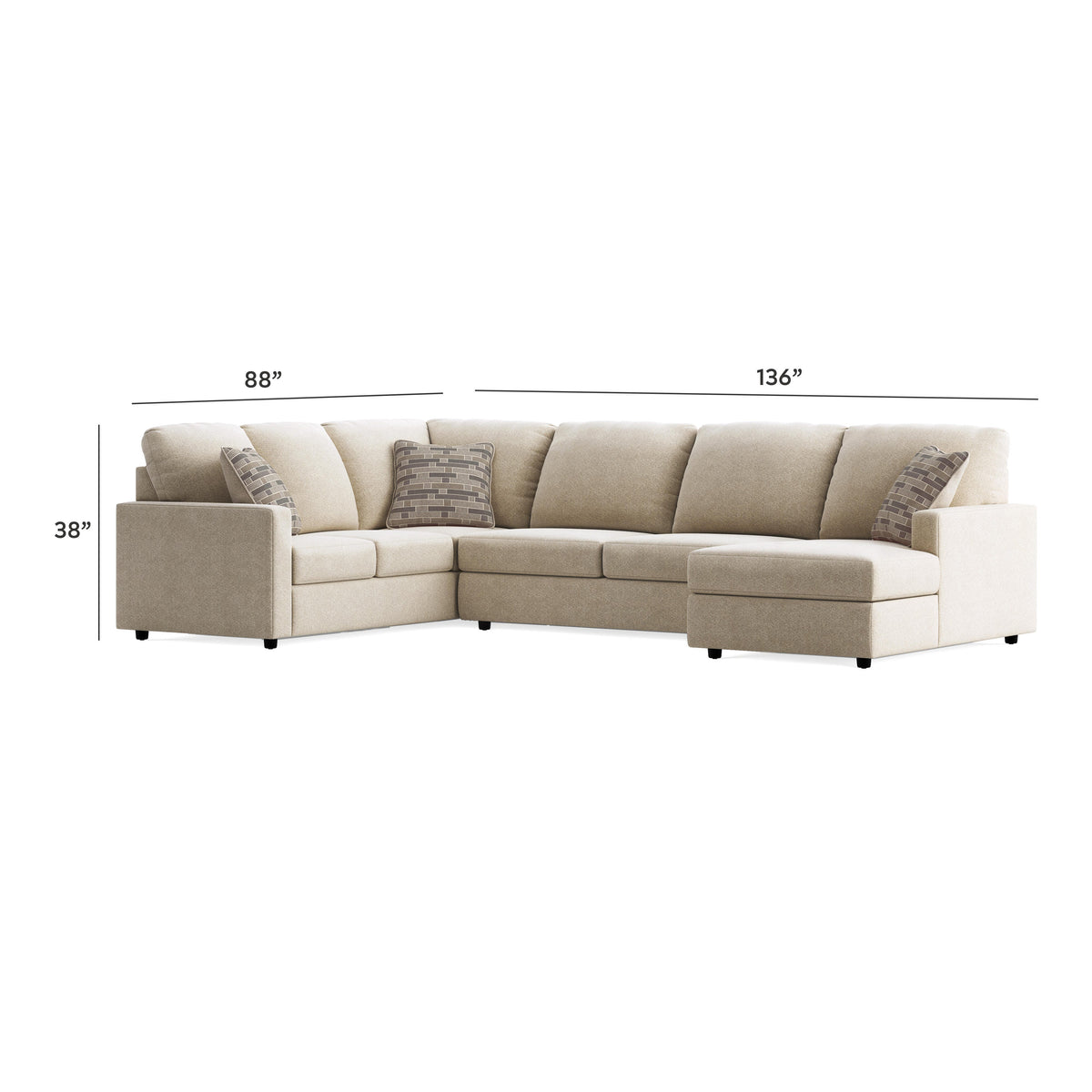 Edenfield 3-Piece Sectional with Chaise