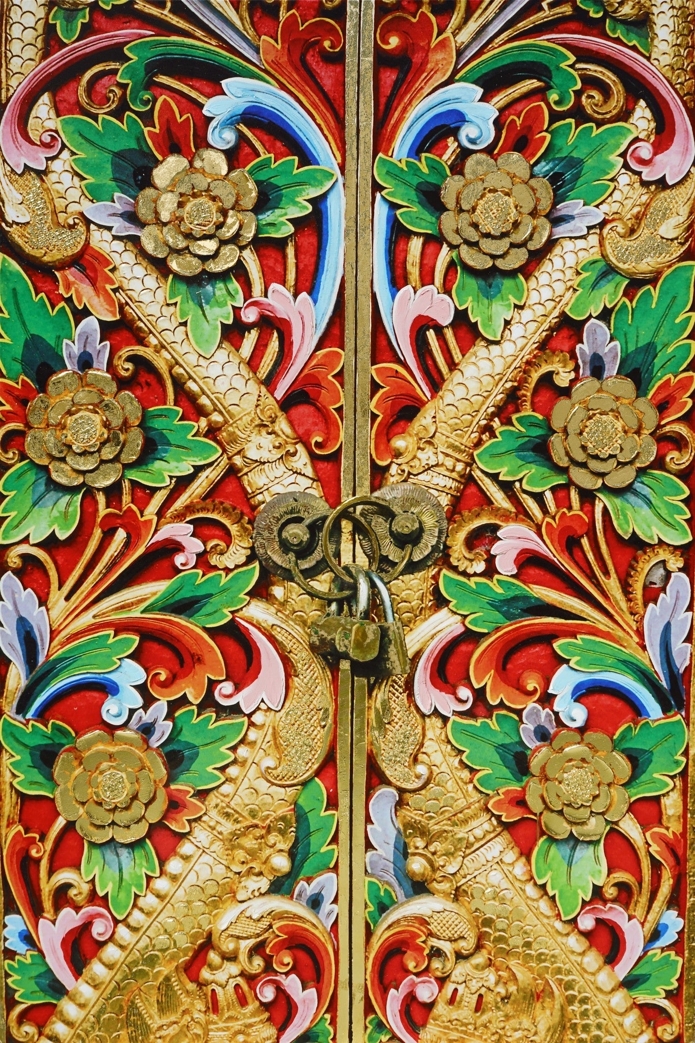 ''Ornate Gilded Garden Gate'' Hand-painted Wrapped Canvas