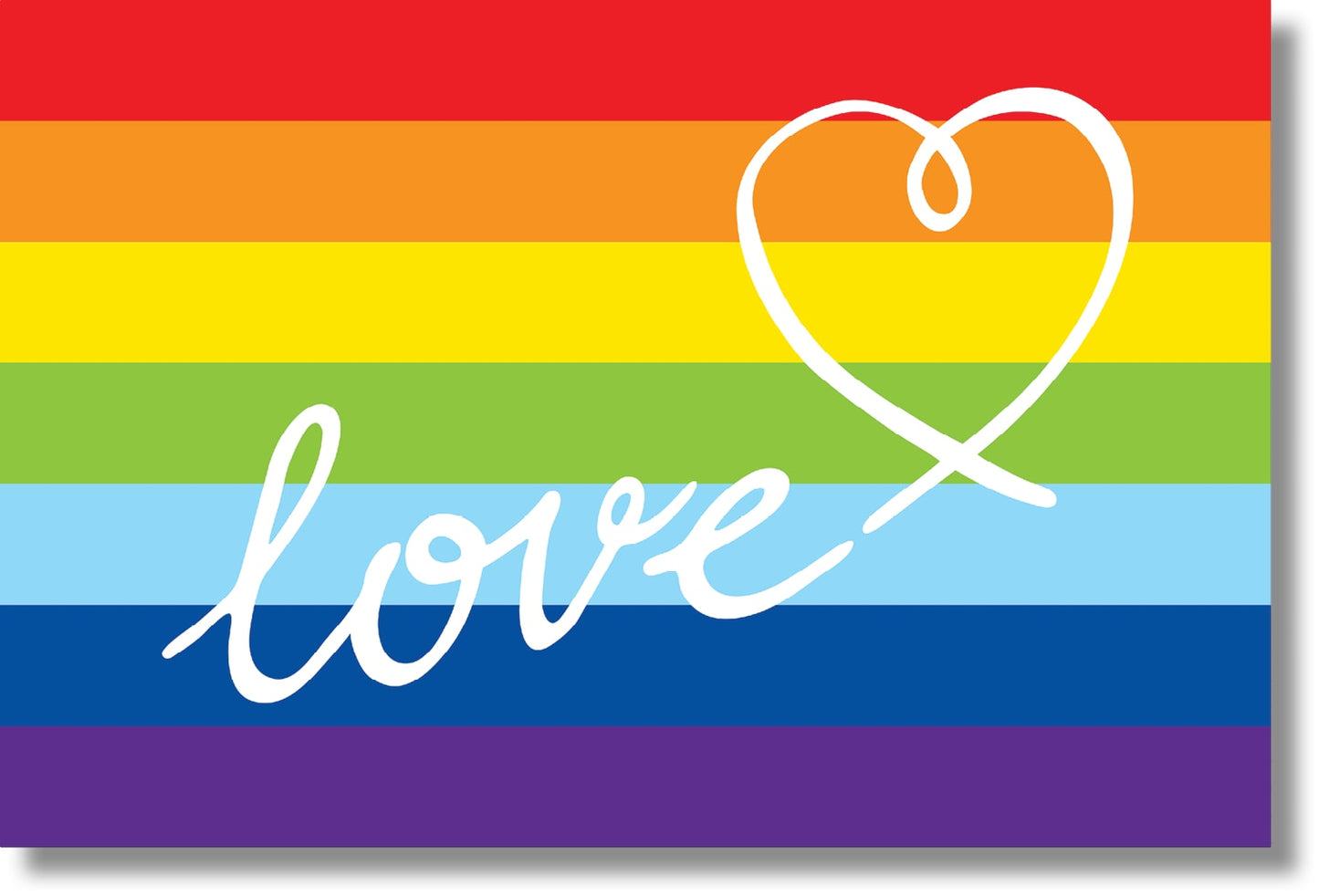 ''Love Rainbow'' Tempered Glass