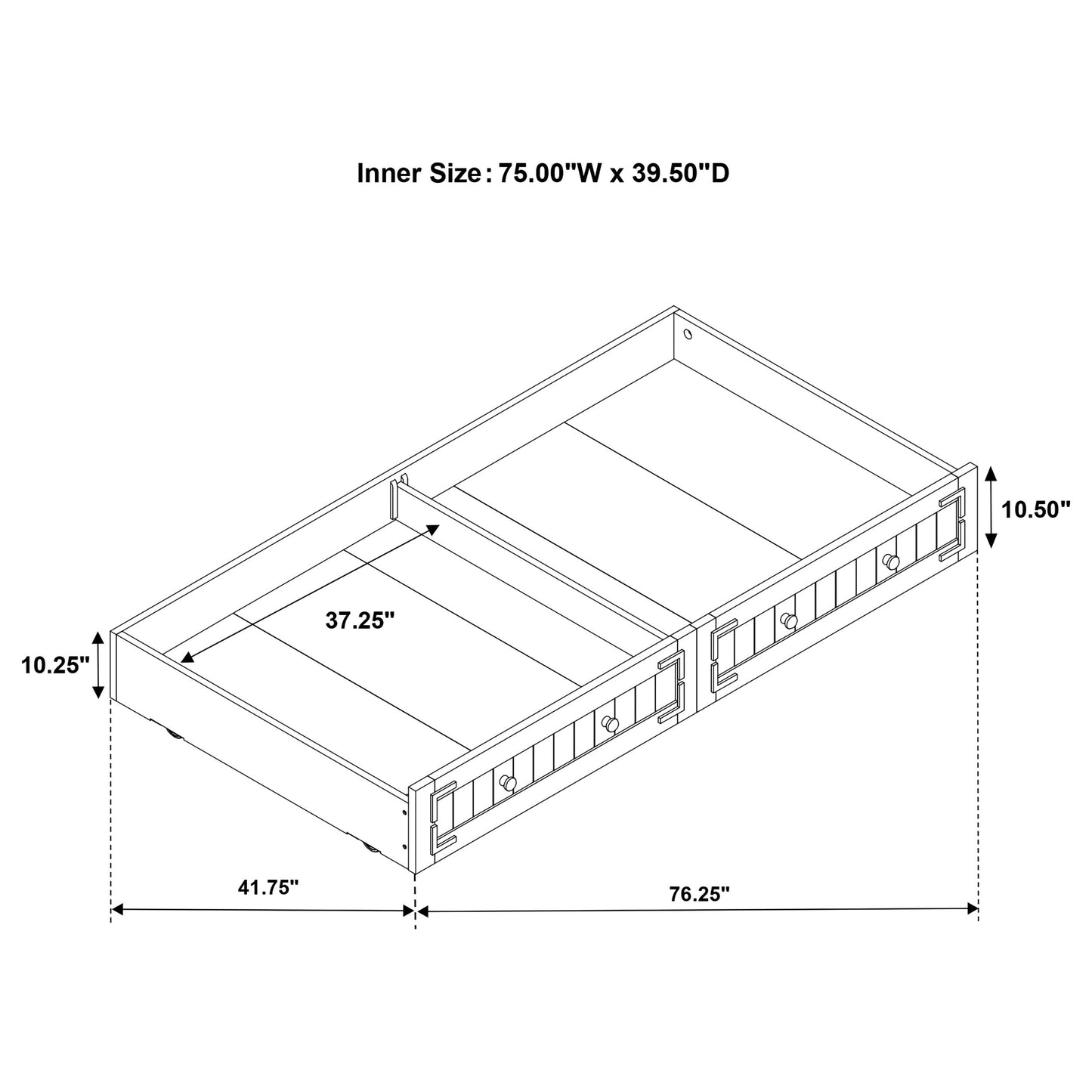 Sofá cama de madera Oakdale con cama nido color miel rústico