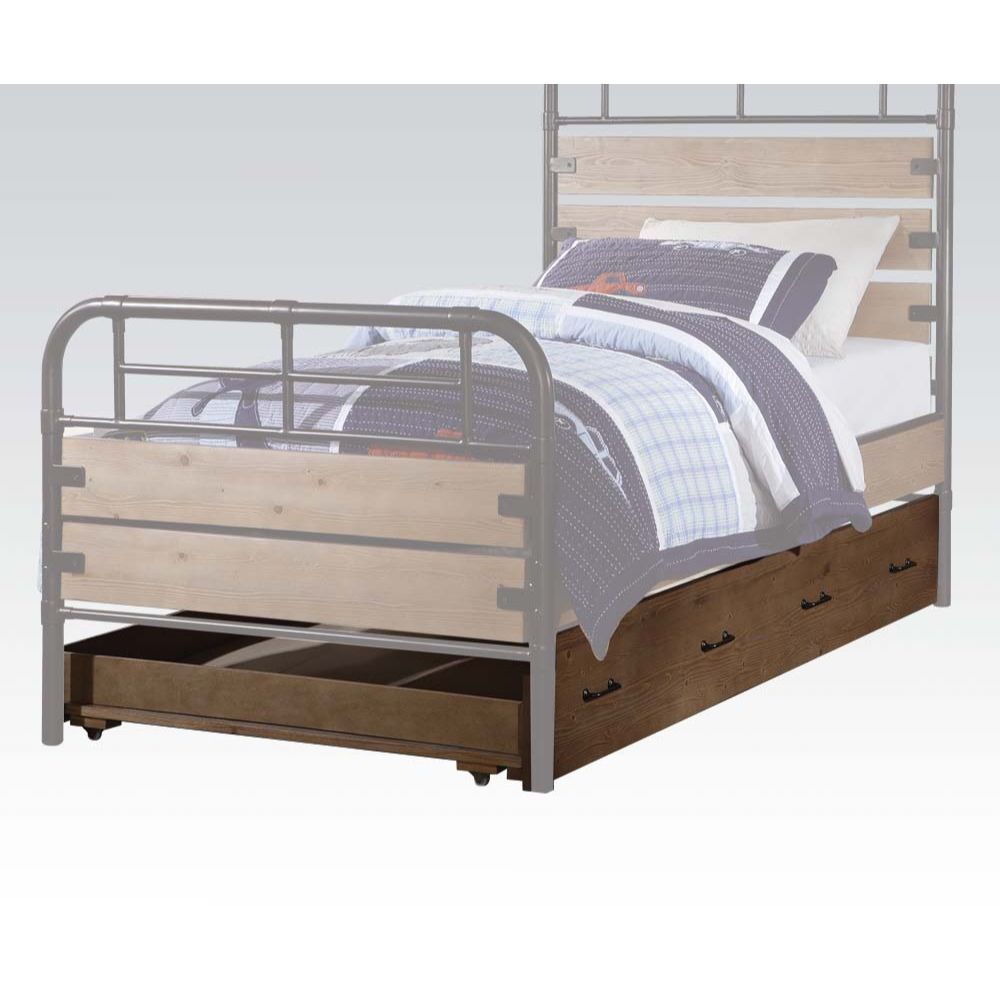 Cama nido Adams para adolescentes de madera maciza (doble)