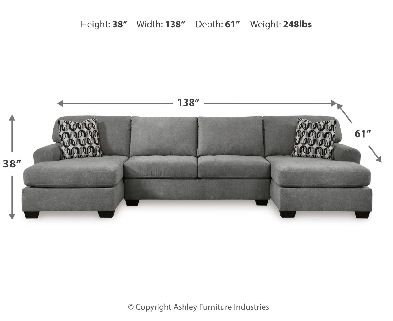 Birkdale Court 3-Piece Sectional