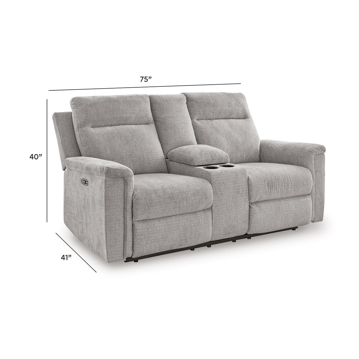 Barnsana DBL REC PWR Loveseat w/Console