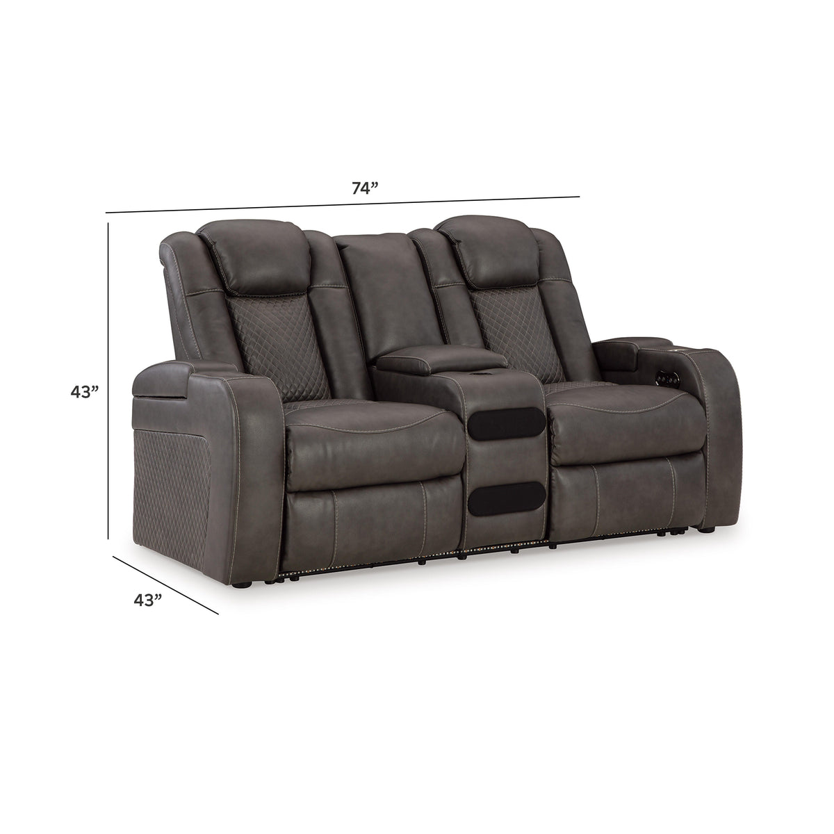 Fyne-Dyme PWR REC Loveseat/CON/ADJ HDRST