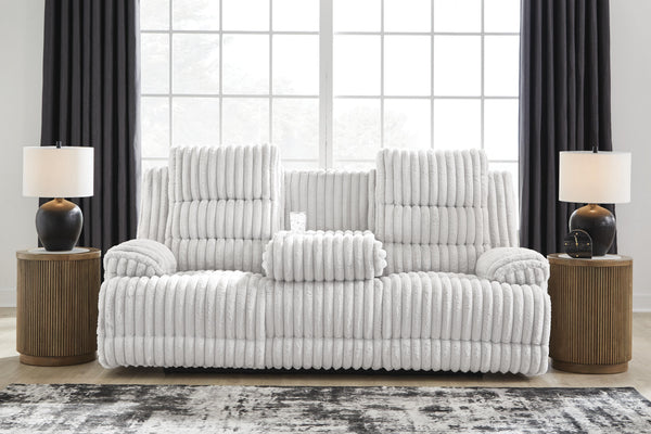 Technique Reclining Power Sofa w/ Drop-Down Table
