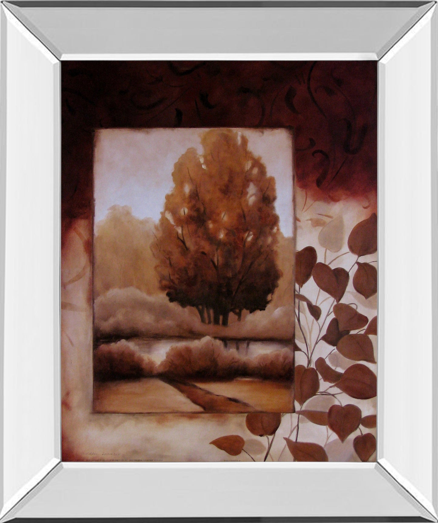 Mirrored Frame Fall Vignette II By Carol Robinson