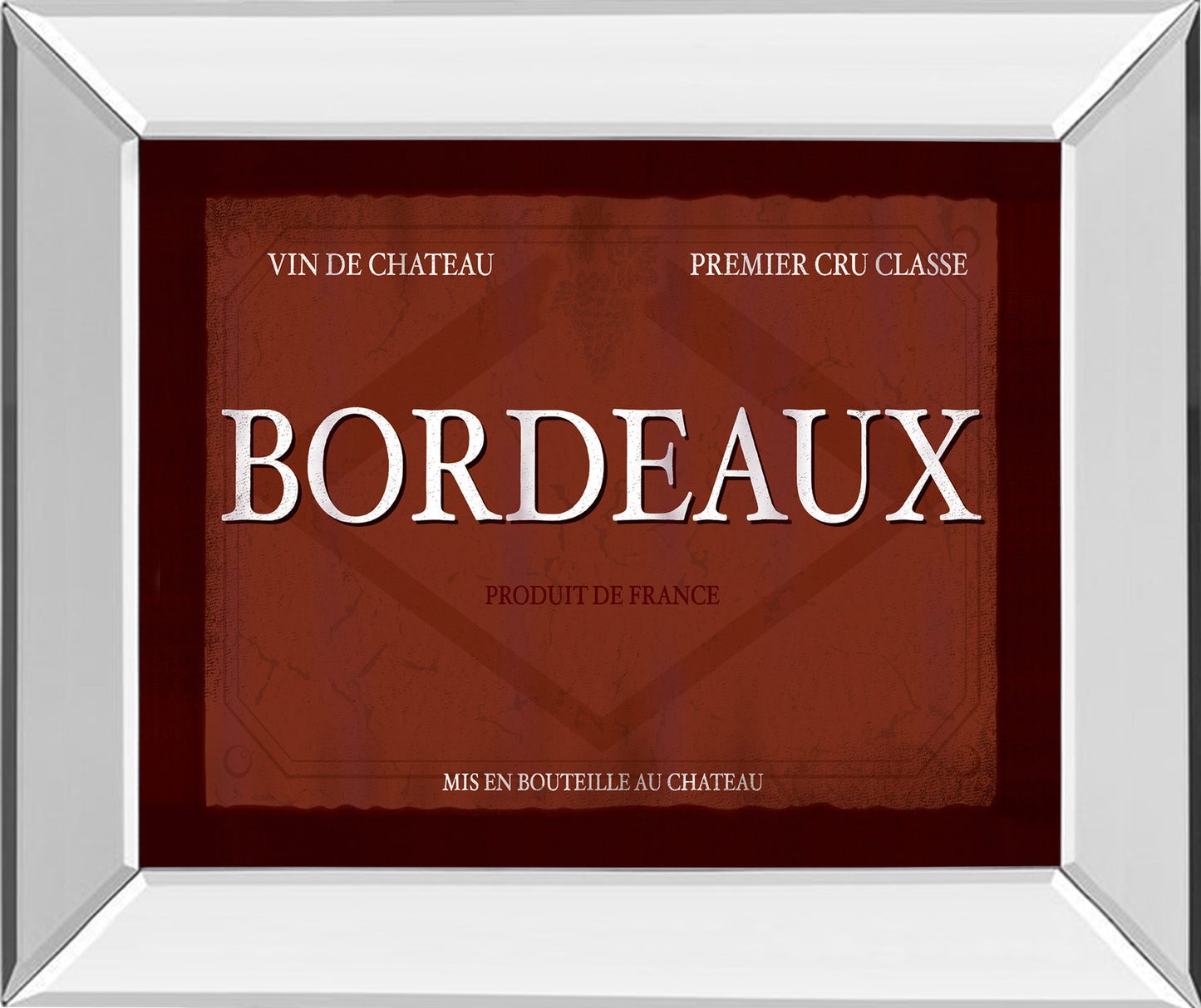 Mirrored Frame Bordeaux By Paola Viveiros