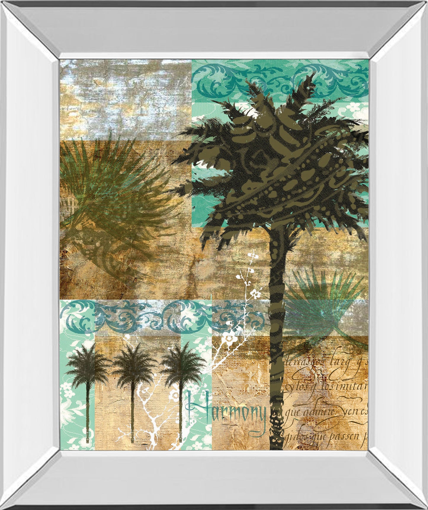 Mirrored Frame Palm III By Maeve Fitzsimons