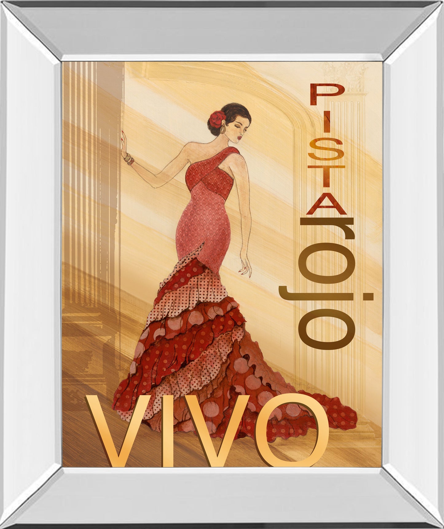 Mirrored Frame Pista Rojo By Tava Studio
