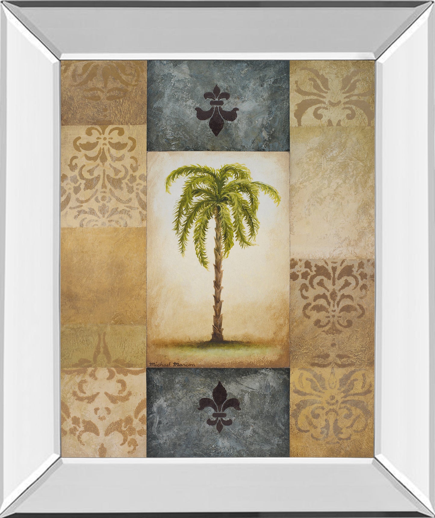 Mirrored Frame Fantasy Palm II By Michael Marcon
