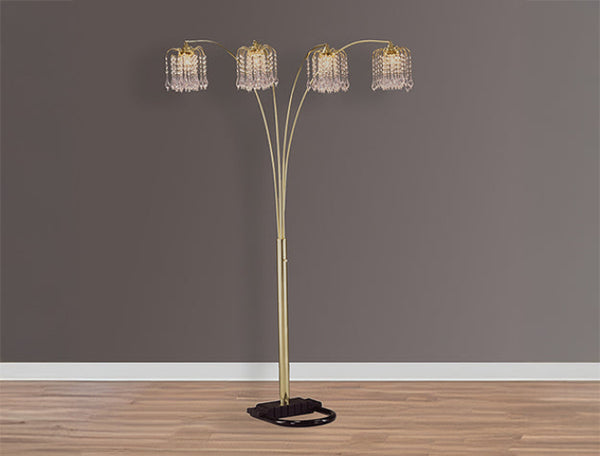 Rain Drop Arc Lamp Gold