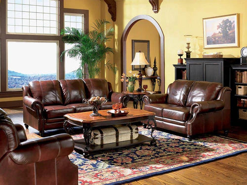 Princeton Traditional Leather Loveseat
