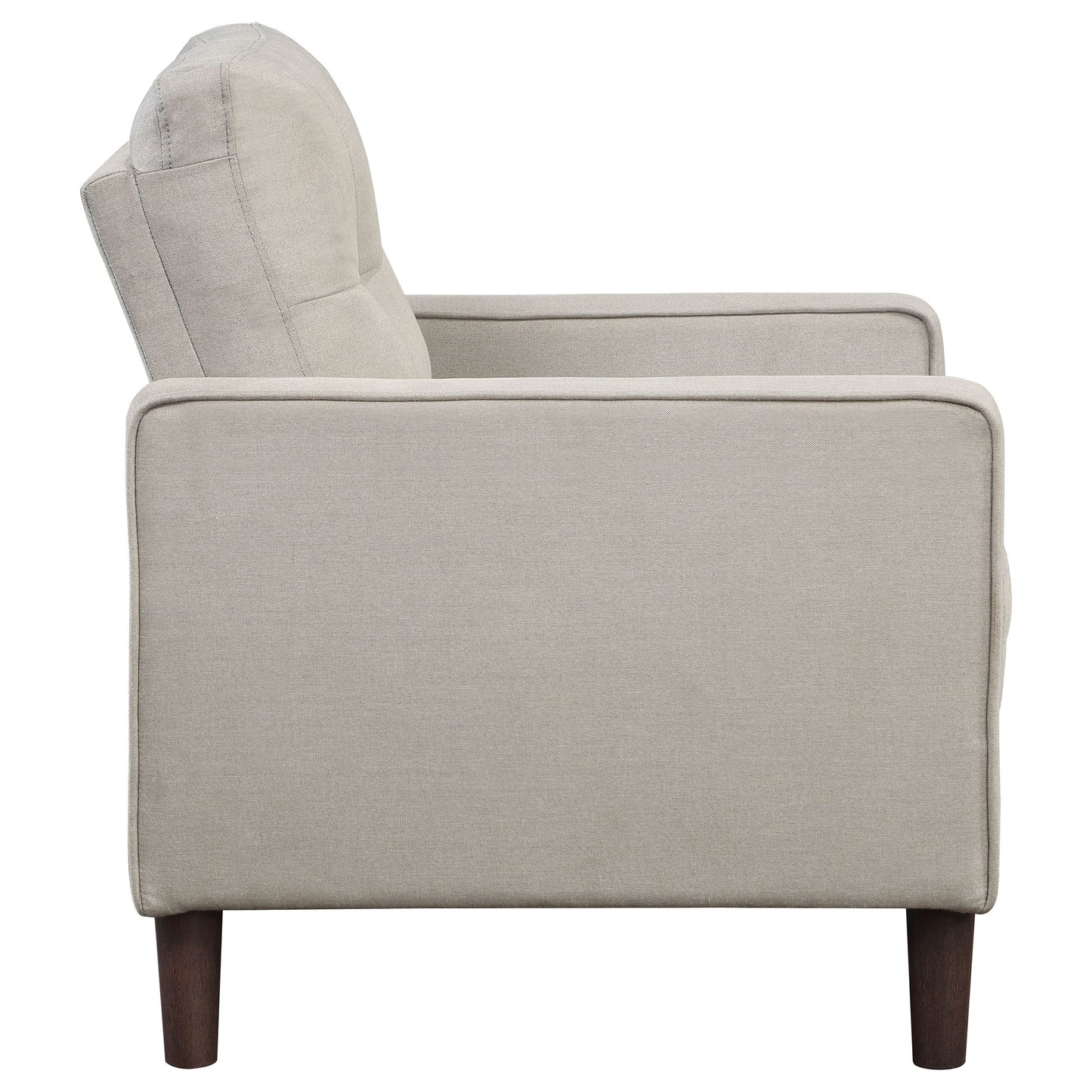 Bowen Upholstered Track Arm Tufted Accent Chair Grey
